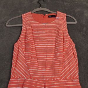 Gap Dress Womens 0 Peach Day Inverted Asymmetrical pleat‎ stripes Coastal Party